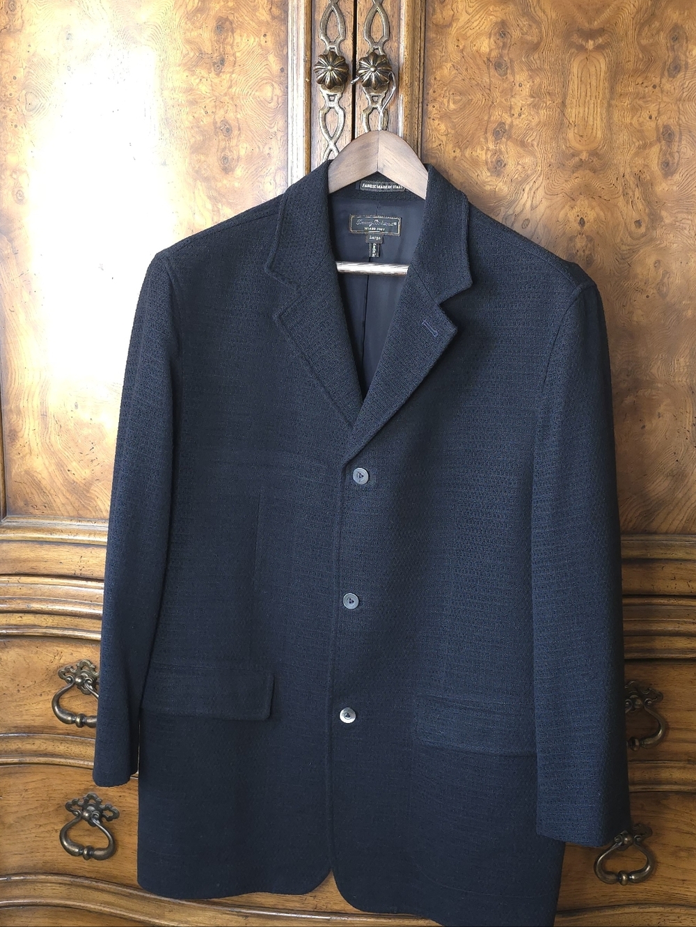 Tommy Bahama Black, Textured, Casual-wear, Woven Blazer